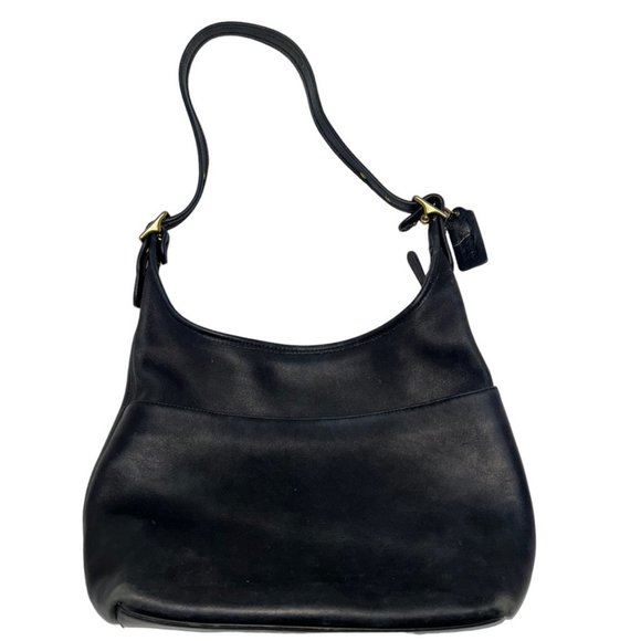 Coach Bags Coach Vintage Classic Black Saddle Leather Shoulder Bag